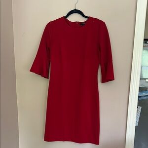 Banana Republic Red Long Sleeve Dress